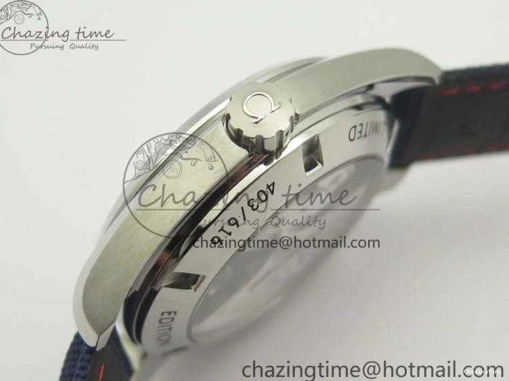 0220 EasyCare Aqua Terra Master Ryder Cup Edition VSF 1:1 Best Edition White Textured Dial on Blue Nylon Strap A8500 Super Clone 8016